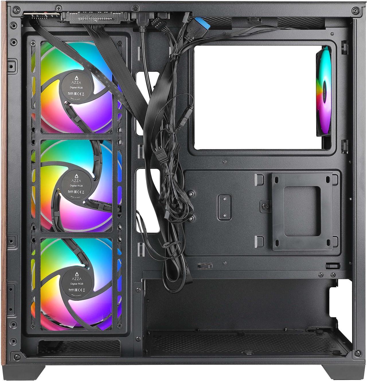 Gaming Case AZZA Neptune ATX Black (4x120mm RGB)